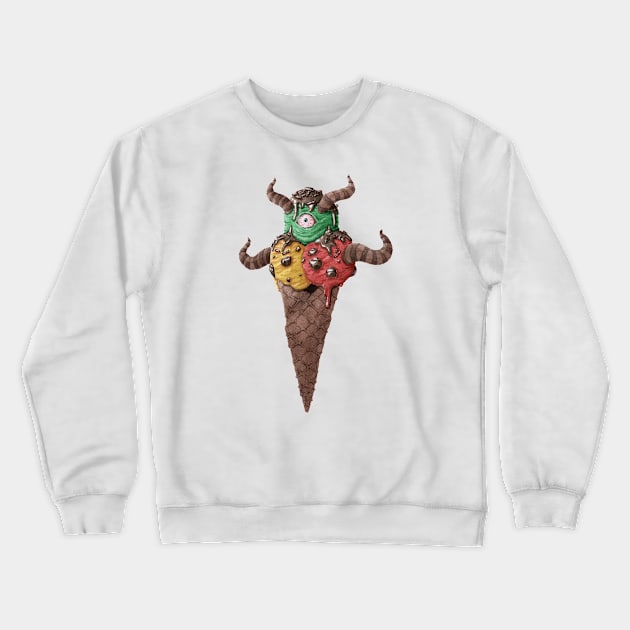 Monsterlicious - Demon Icecream Crewneck Sweatshirt by Studio Mootant